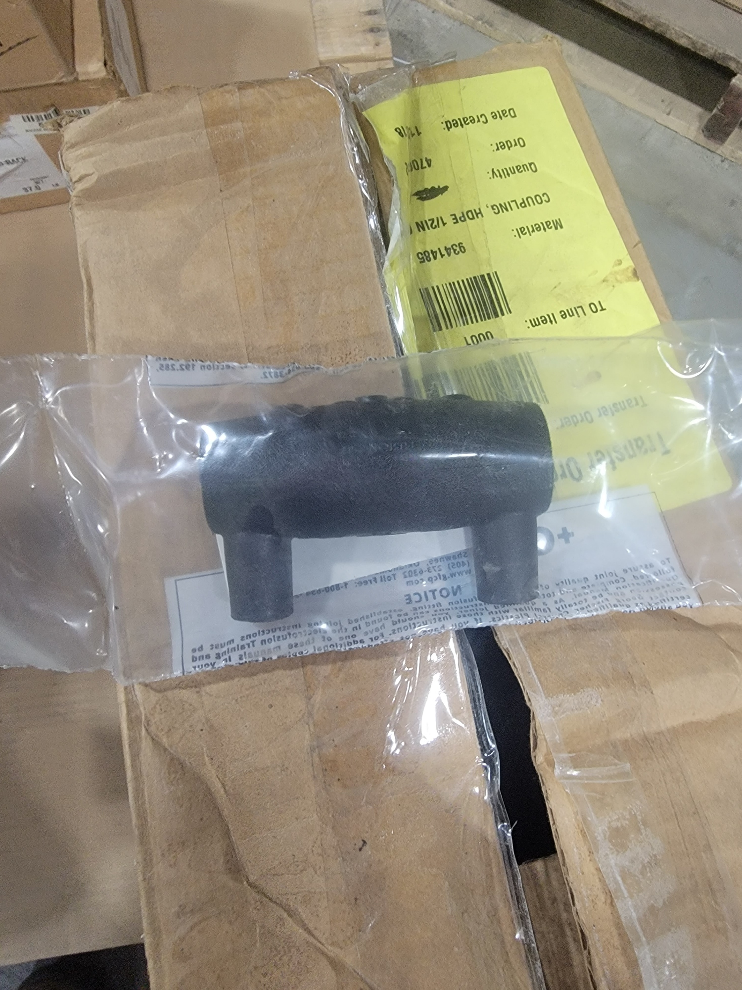 COUPLING, HDPE 1/2IN CTS EF 124PSIG