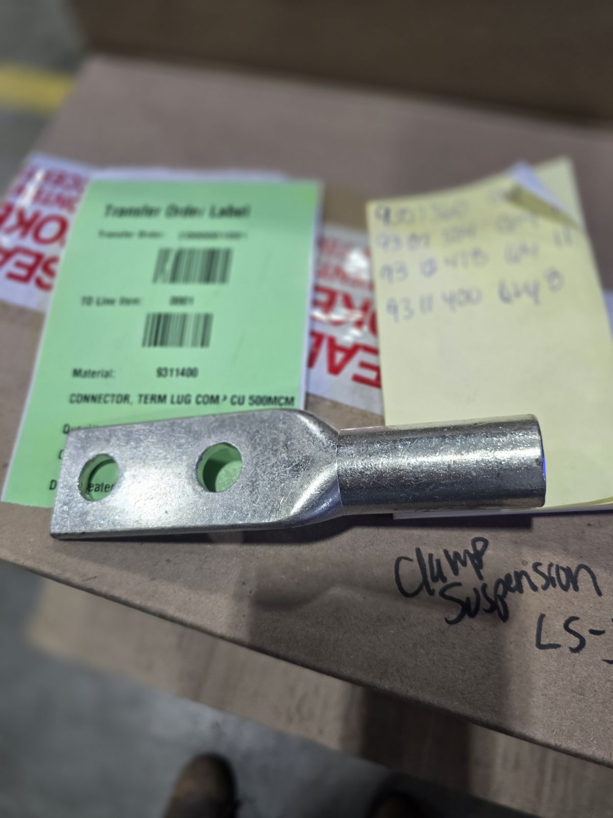 CONNECTOR, TERM LUG COMP CU 500MCM 2H